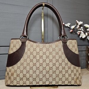 Authentic Vintage GUCCI Monogram GG Canvas Handbag Tote